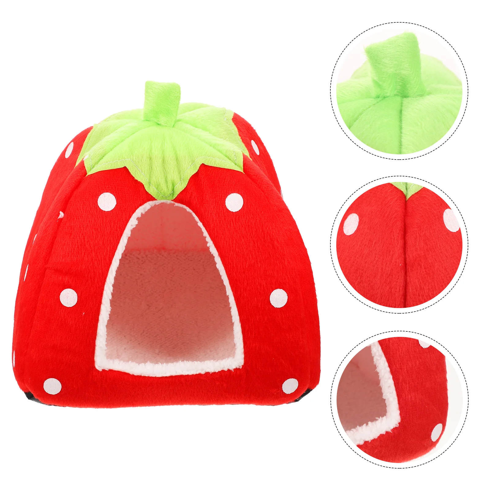 

Strawberry Nest Tent For Rabbit Cloth Hideout Small Pet Cage Accessory Hamster Chinchilla Guinea Pig Bed
