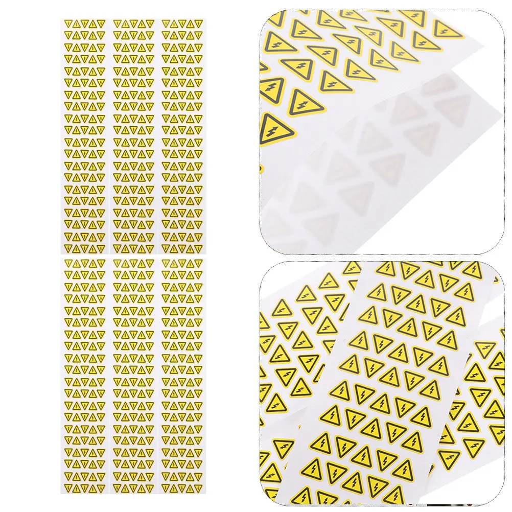 200Pcs High Voltage Warning Sticker Yellow Electric Hazard Sign Triangular Safety Decal Peel Stick Reusable for Panels Equipment view 5