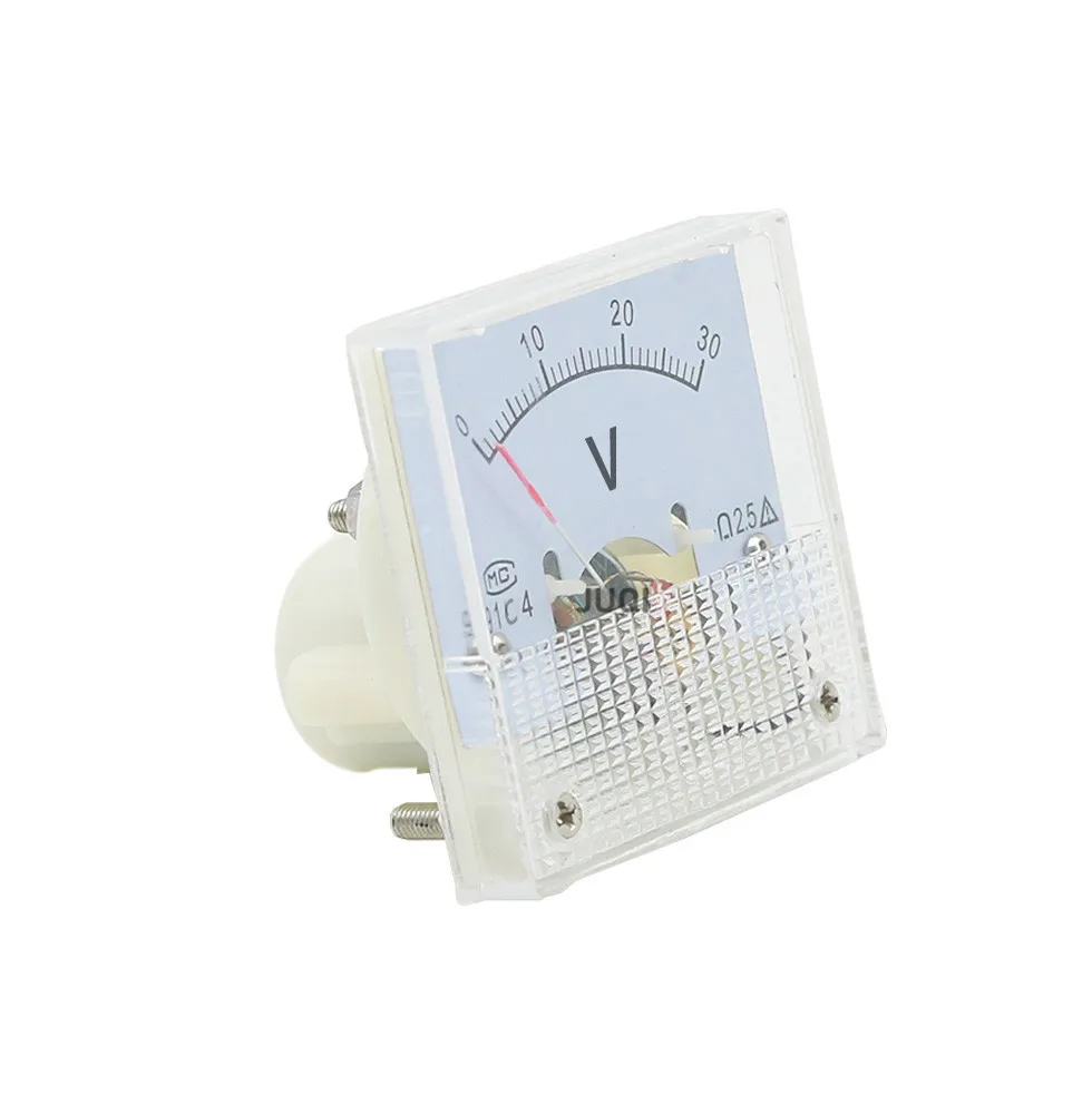 91C4-V DC Pointer type Voltage Meter 3/5/10/15/20/30/50/100/150/250/450V Analog Mechanics Plate table