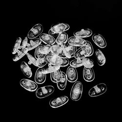 10 Pairs Pack Soft Silicone Clear Sunglass Glasses Eyeglasses Oval Anti-Slip Screw On Oval Nose Pads Eyewear Accessories Parts
