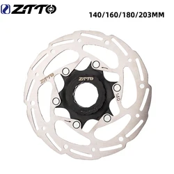 ZTTO MTB Bicycle Brake Center Disc Lock Rotors 203mm 180mm 160mm 140mm High Strength Steel 1.8mm Fit Any Pads For MTB Road Bike