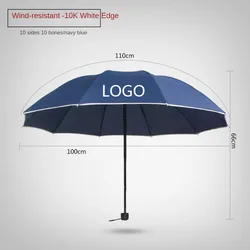 Umbrella Custom Logo Advertising Umbrella  Plastic Gift Rain  Umbrella Sunny Rain Dual Purpose Automatic Folding Umbrella