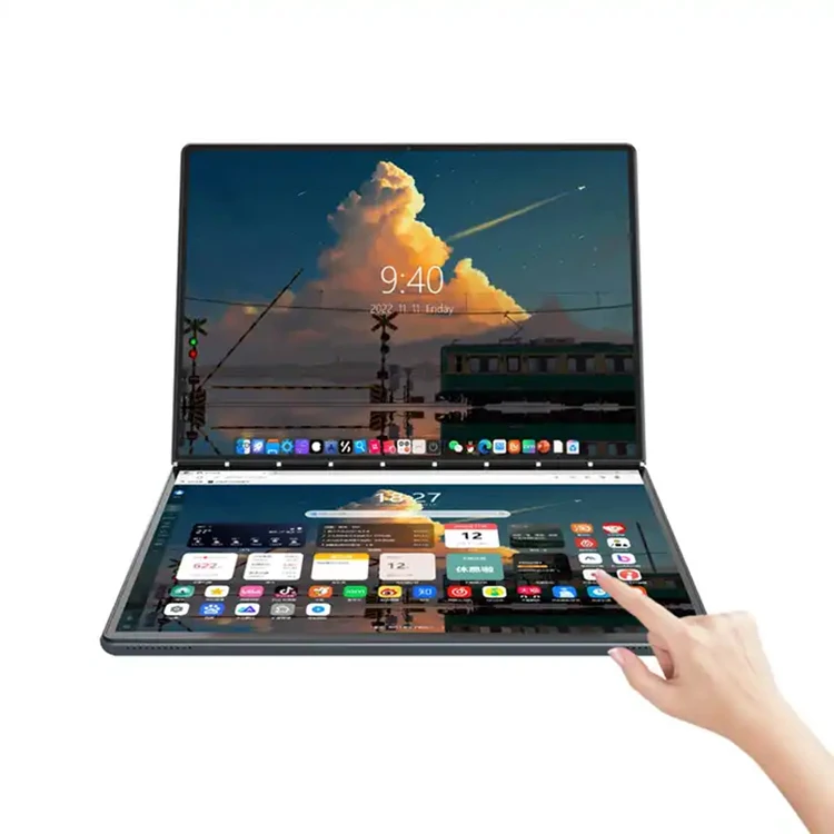 

2024 Brand New Dual Screen Laptop 13.5+13.5 Inch Touch Screen Laptop 180 Degree Open And Close Angel Laptop