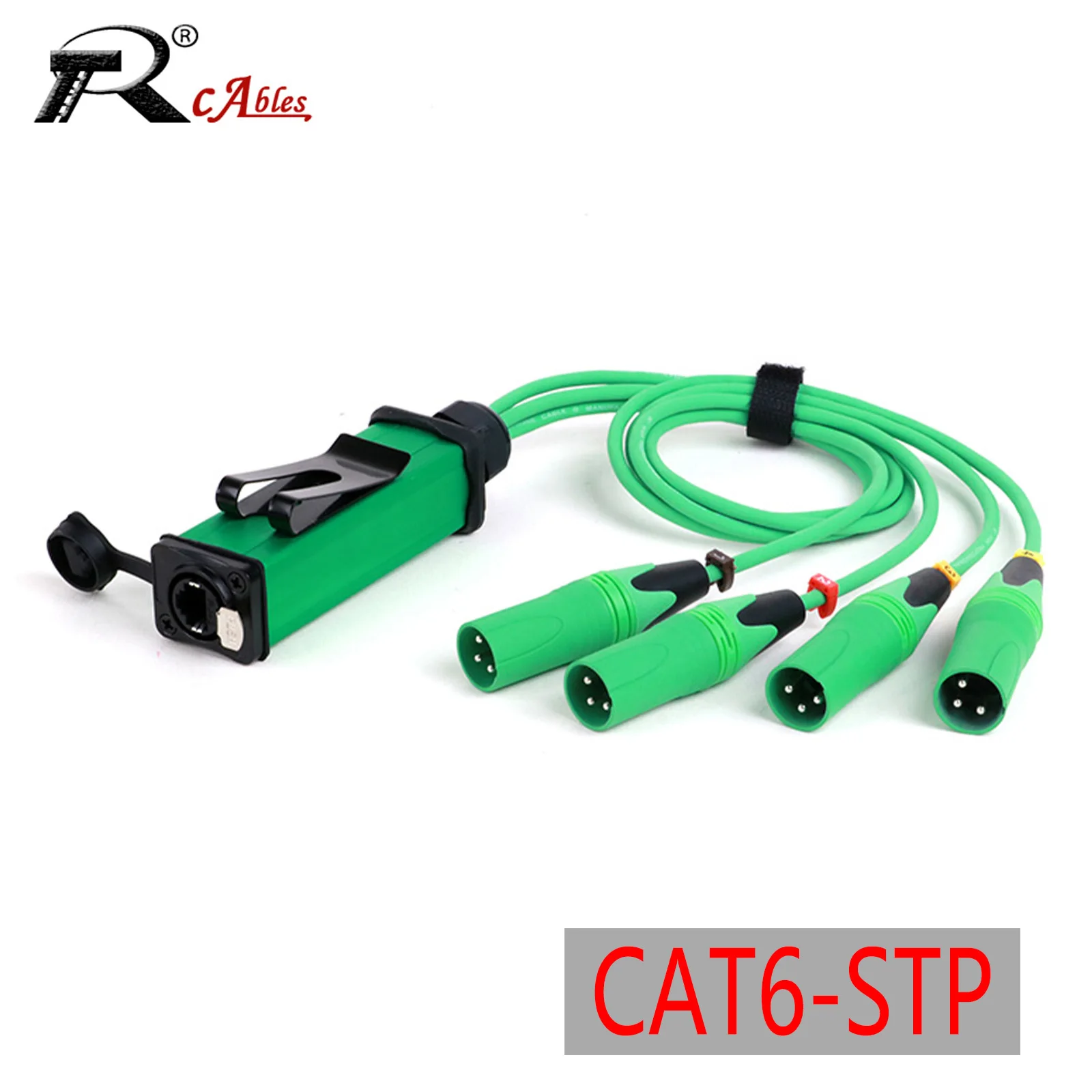 Audio Snake 4 CH 3Pin XLR Male Extender Multi Network Receiver to RJ45 Cat6 Ethercon Cable for DMX512 Stage Lighting Recording