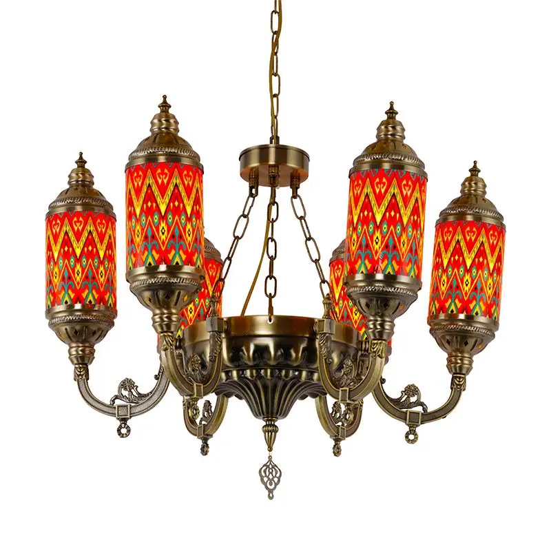 

Exotic style retro wrought iron chandelier bar industrial style restaurant living room tea room lighting Thai lighting
