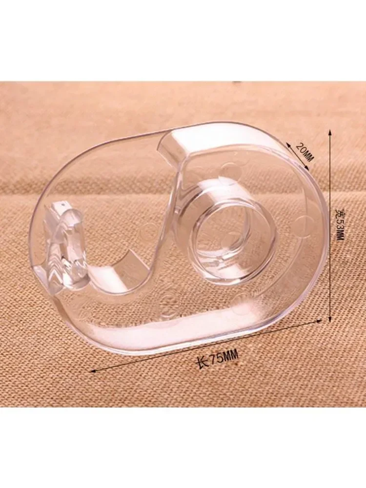 2pcs Mini Transparent Tape Dispenser Small Protable Cut Masking Tape Dispenser Scrapbook Washi Tape Organizer Student