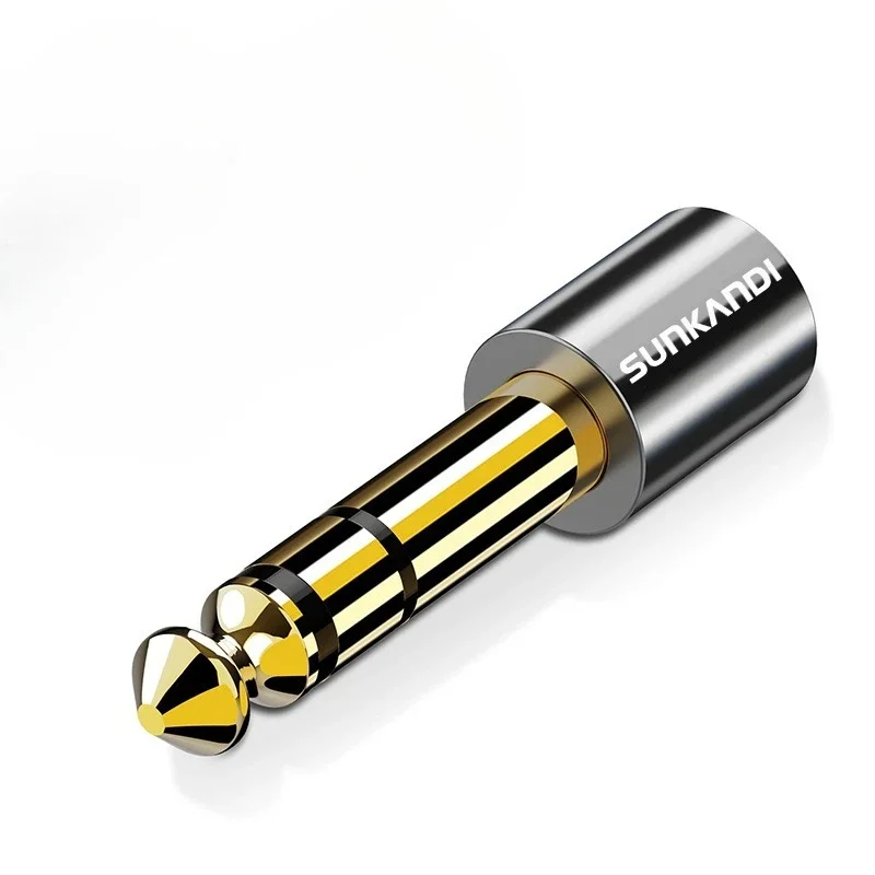SUNKANDI adaptateur de casque 1/4 pouces mâle à 1/8 pouces femelle, adaptateur de prise Audio 6.35mm à 3.5mm pour amplificateur de guitare, casque