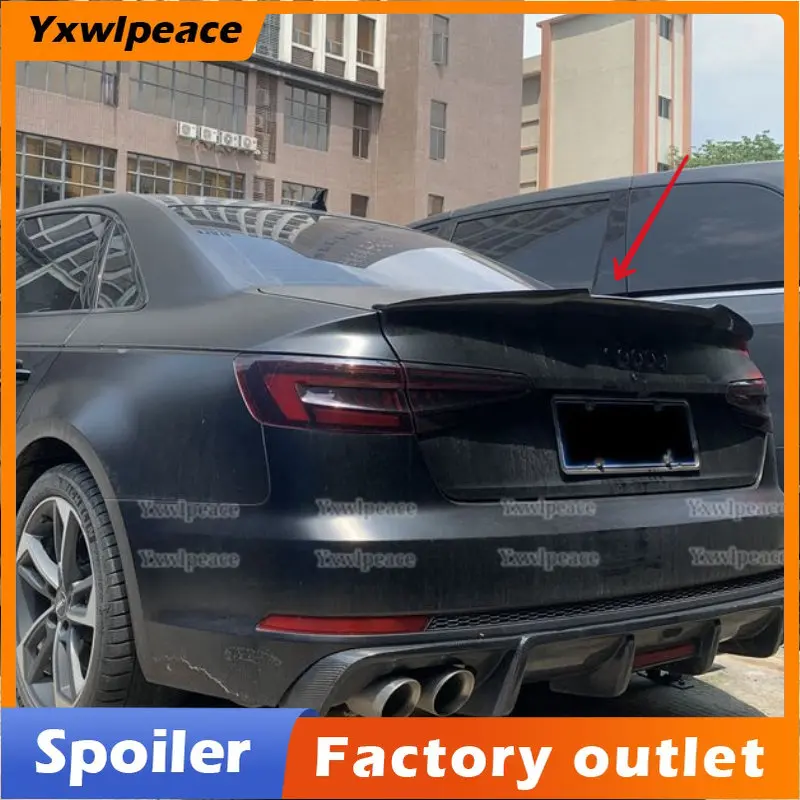 

For Audi A4 B9 2017 2018 2019 2020 2021 2022 Spoiler 4 Door Sedan High Quality ABS Material Car Rear Trunk Lip Wing Decoration