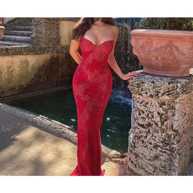 Autumn and Winter New Lace See-through Shawl Long-sleeved Small Top Sexy Tight Tube Top Fishtail Skirt Set