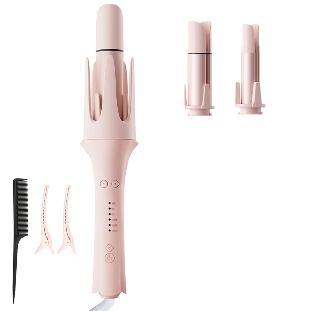 A62K 完璧なウェーブとスタイルのための家庭用自動ヘアアイロン 交換用ヘッドとストレートコームが付属 EUプラグ