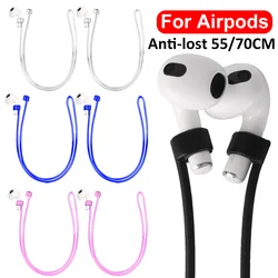4/1PCS Universal Silicone Earphone Anti-Lost Rope Strap For AirPods Pro 3 2 1 Earphones Strap Cord Holder Lanyard Earbuds Strap