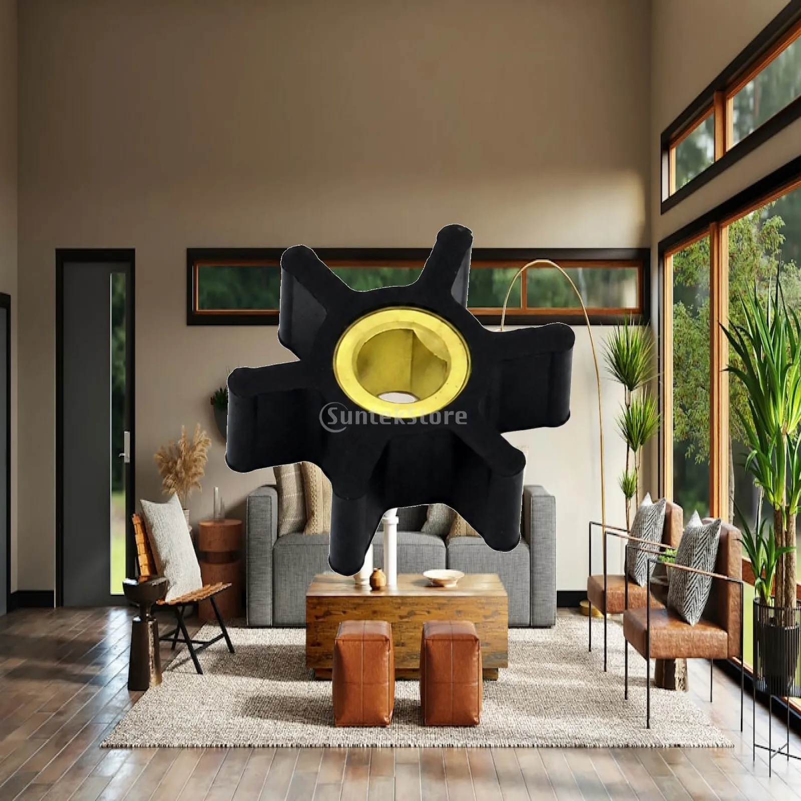 Marine Engine Fluid Pump Impeller Compact Impeller with Brass Drive Insert