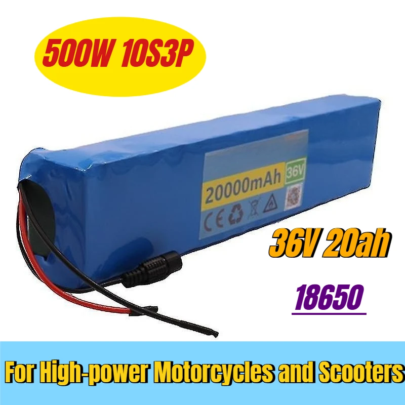 

500W 10S3P 36V 20ah 18650 Lithium-ion Battery for High-power Motorcycles Scooters