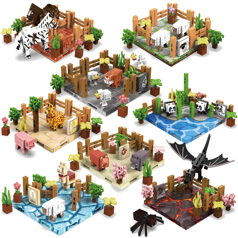 

Набор магнитных строительных блоков «сделай сам», модель сцены зоопарка с животными, детские развивающие игрушки STEM, детские подарки для мальчиков и девочек