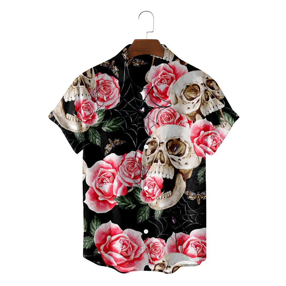 

Pirate Skull Pattern Men's Polo Shirts Short Sleeve Quick Dry Athletic Outdoor Sports Golf Shirts