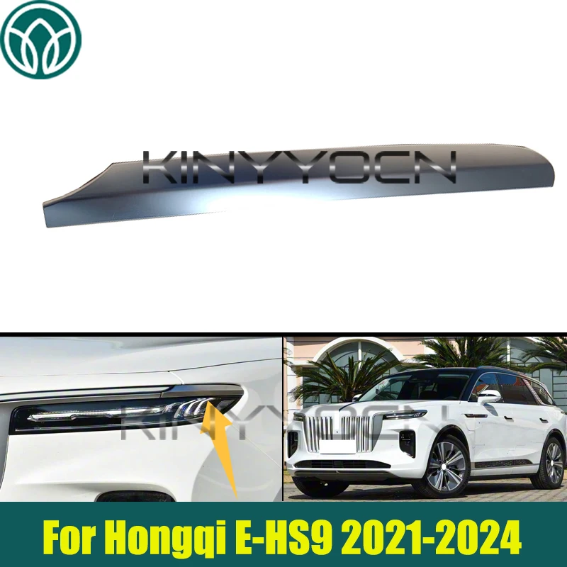 

Chrome Car Front Bumper Headlight Trim For Hongqi E-HS9 2021 2022 2023 2024 Bumper Headlight DRL Trim Strip
