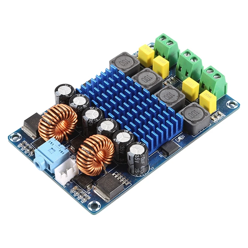 TPA3116D2 Digital Amplifier Board Module XH-M642 Auto Boost Hi-Fi Distortion Free Dual Channel 12V 100W Module