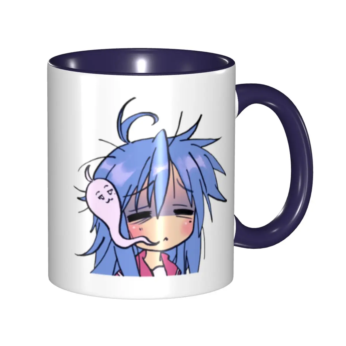 Dead Tired Izumi Konata Lucky Star Mug Funny Ceramic Coffee Cups Tea Mugs Milk Cup Drinkware Gift for Woman Man DIY Custom