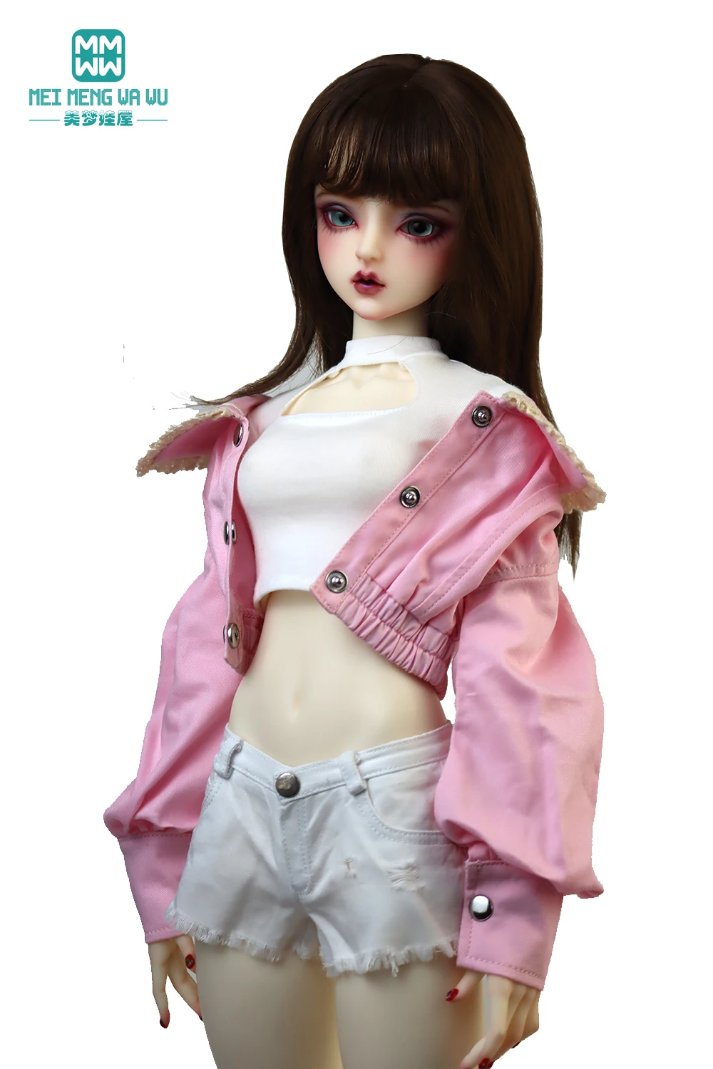 NEW 1/3 1/4 BJD Doll Clothes SD DD Toy Ball Joint Doll Fashion high-rise jacket with short jeans gift for girls