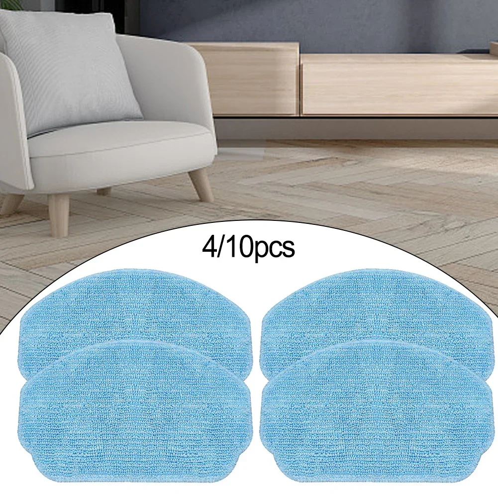 4/10 Pcs Mop Cloth For ZCWA BR150/BR151, For ONSON BR150/BR151 Robot Vacuum Cleaner Dry And Wet Usage Mop Cloths Pad Floor Clean