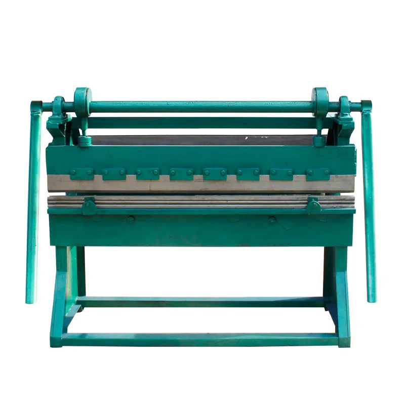 Weighted manual steel plate folding machine