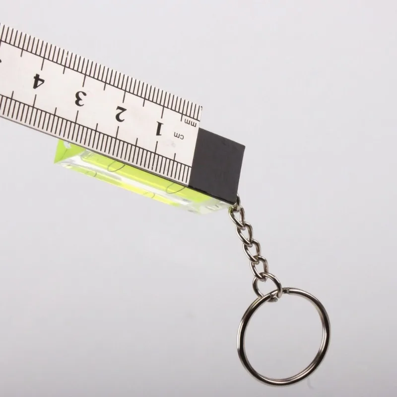 Mini Spirit Level Magnetic Keychain Portable Magnetic Leveler for Woodworking Hanging Picture High Precision Bubble Level Tool