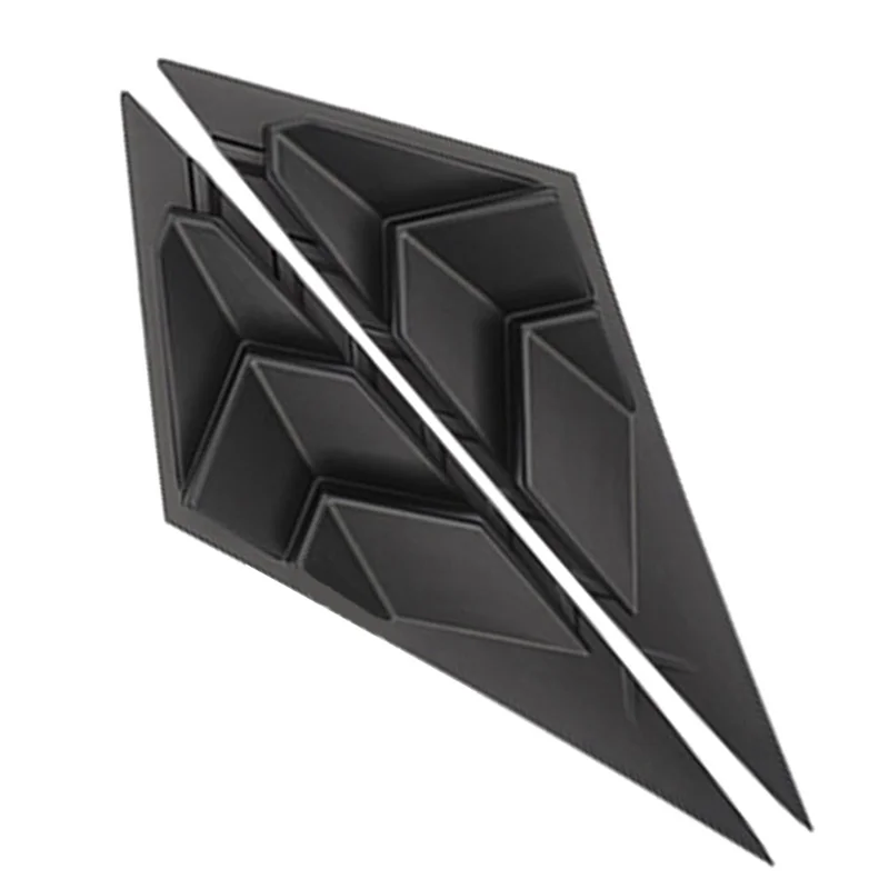 

For Hyundai Elantra 2021 2022 Car Rear Louver Window Side Shutter Cover Trim Sticker Vent Scoop ABS Replacement Matte Black