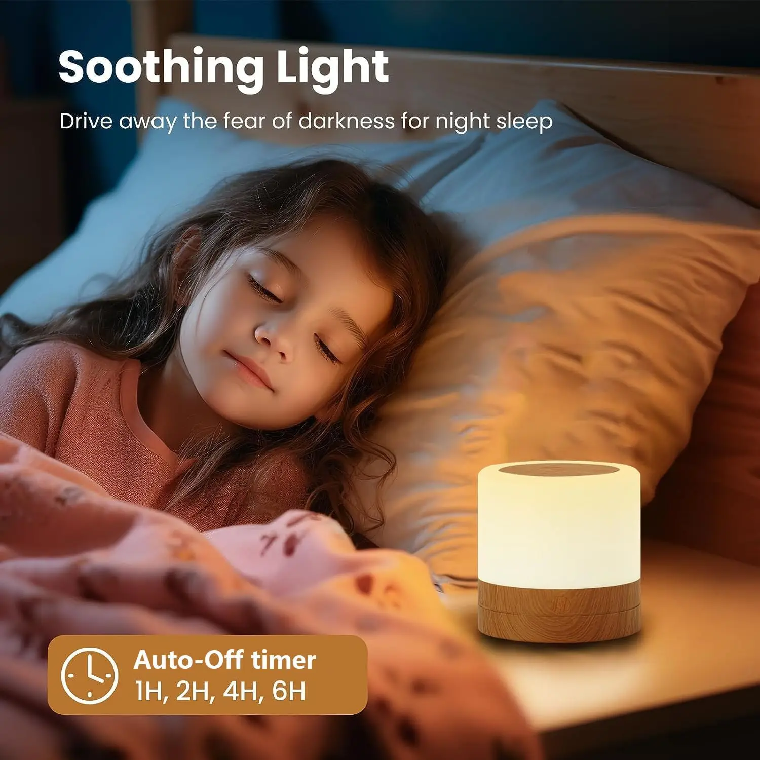 Dimmable touch night light remote control 13 colors, childrens bedside lamp, desk lamp with timer function