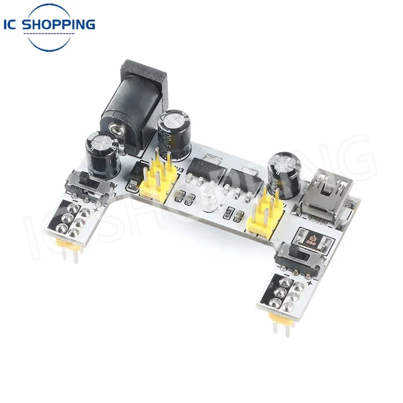 10PCS MB-102 MB102 DC 7-12V Mini USB 2-channel Arduino Breadboard Power Module