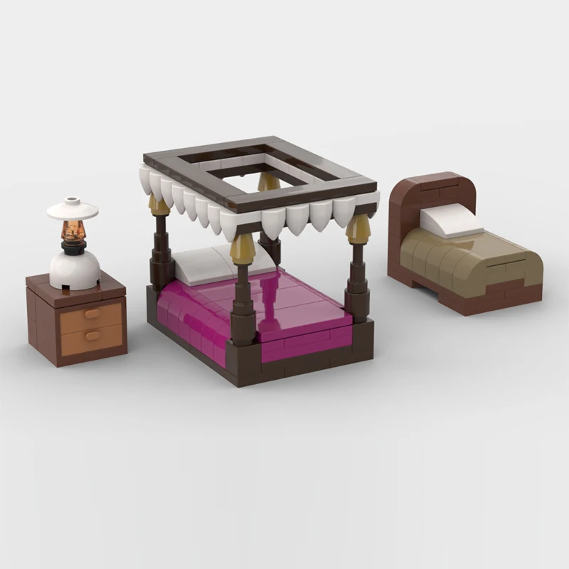 City Street View Model MOC Building Bricks Bedroom Furniture Modular Technology Gifts Holiday Assemble Children Toys Suit