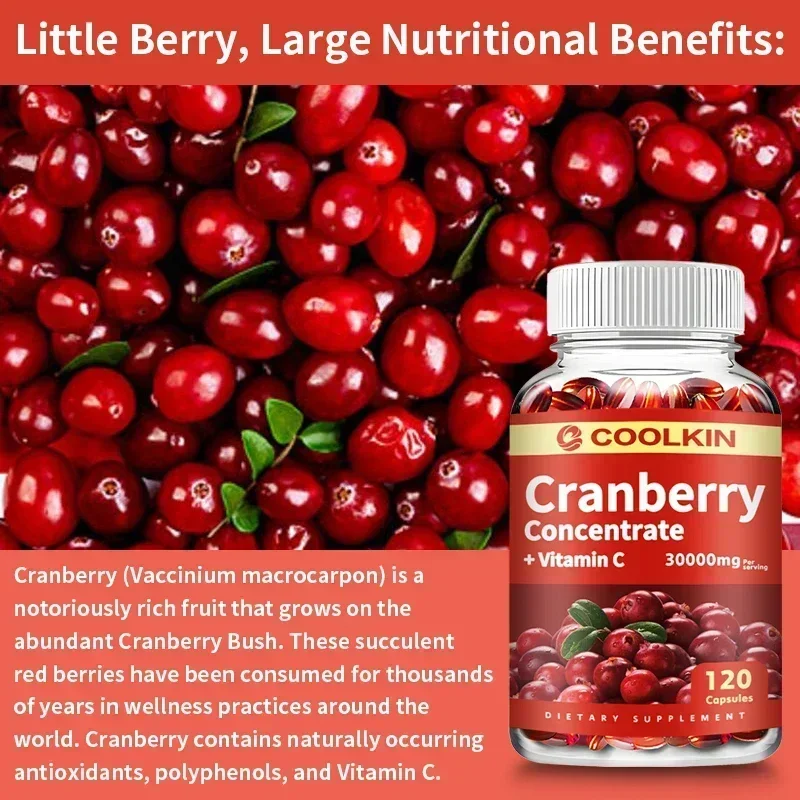 Cranberry - Urinary Tract UT Cleanse & Bladder Health, Gut Health, Immunity - with Vitamin C