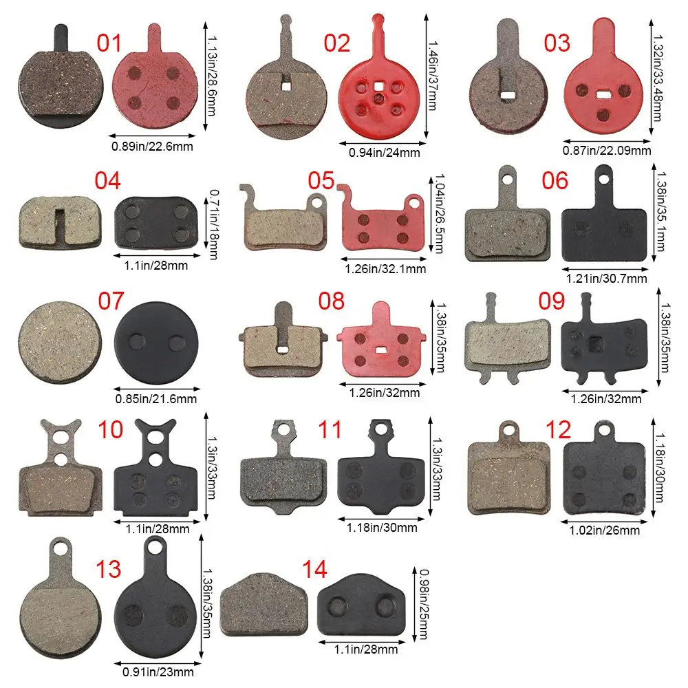 1 пара, универсальные тормозные колодки для горного велосипеда