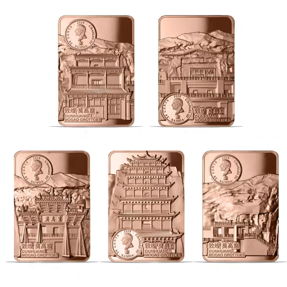 2025 Samoa DunHuang Flying Apsaras Copper Coin 1-5 Series