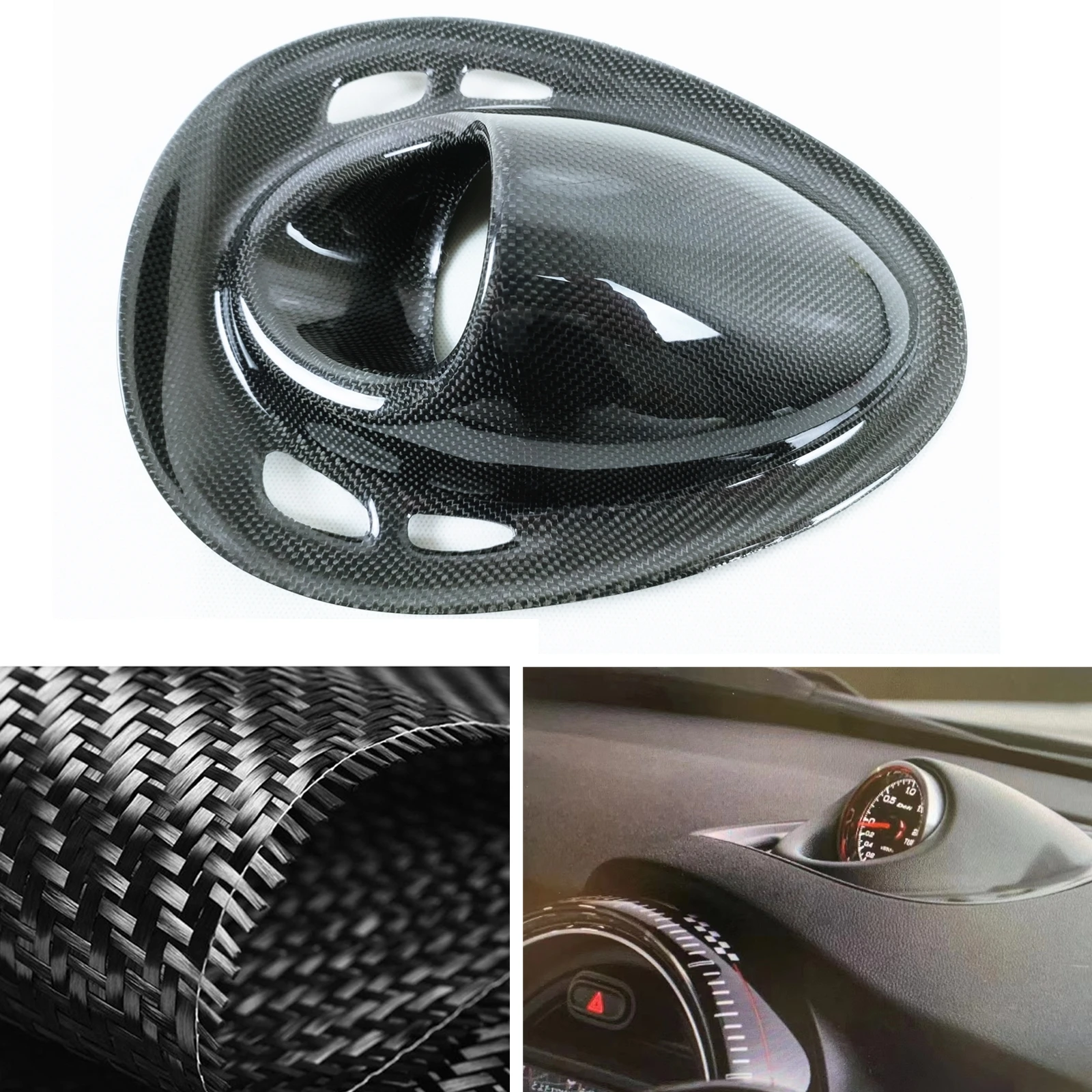 

For Mini Cooper F54 F55 F56 F60 2014+ Carbon Fiber Center Console Dashboard Panel Speedometer Dash Gauge Pod Cap Case Cover Trim