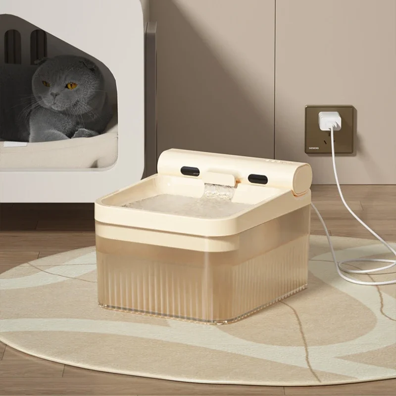 Wireless Pet Water Fountain Large Capacity Cat Water Fountain Automatic Circulation Filtration Induction Water Fountain