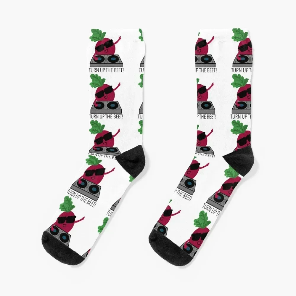 

Turn Up The Beet! Socks retro Rugby Antiskid soccer Men's Socks Luxury Women's