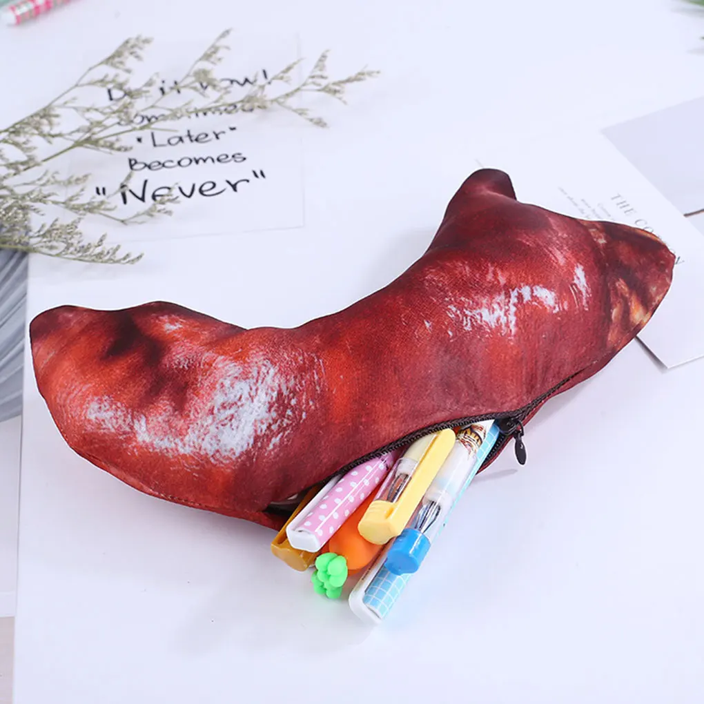 

Simulation Creative Pig’s Trotter Chicken Leg Pencil Case Waterproof Pencil Bag Student Pencil Pouch Pencil Case Pen Bag