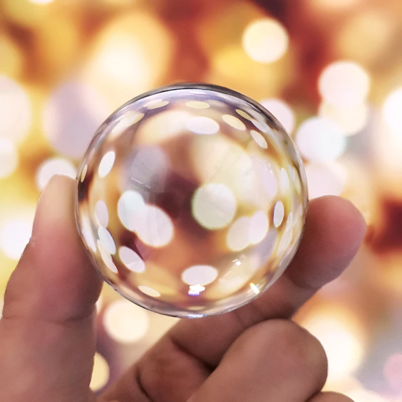 /KQM/Clear Crystal Ball Quartz Healing Sphere Photography Props Home Decor 1Pc view 3