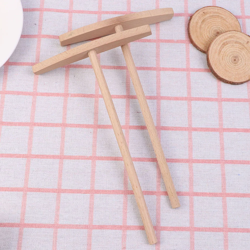 2 PCS Scraper Cake Spatula Pancake Dispenser Wooden Kitchen Gadgets Baking Tools