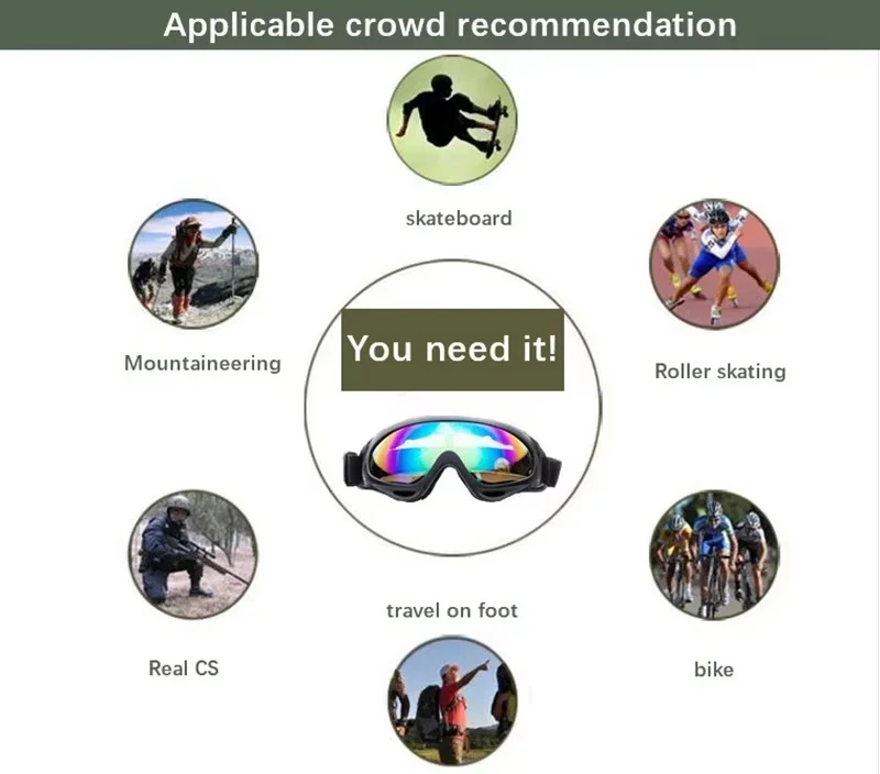 Motorcycle Helmet Goggles Windproof Glasses Motorcycle Cross-Country Goggles Riding Goggles.
