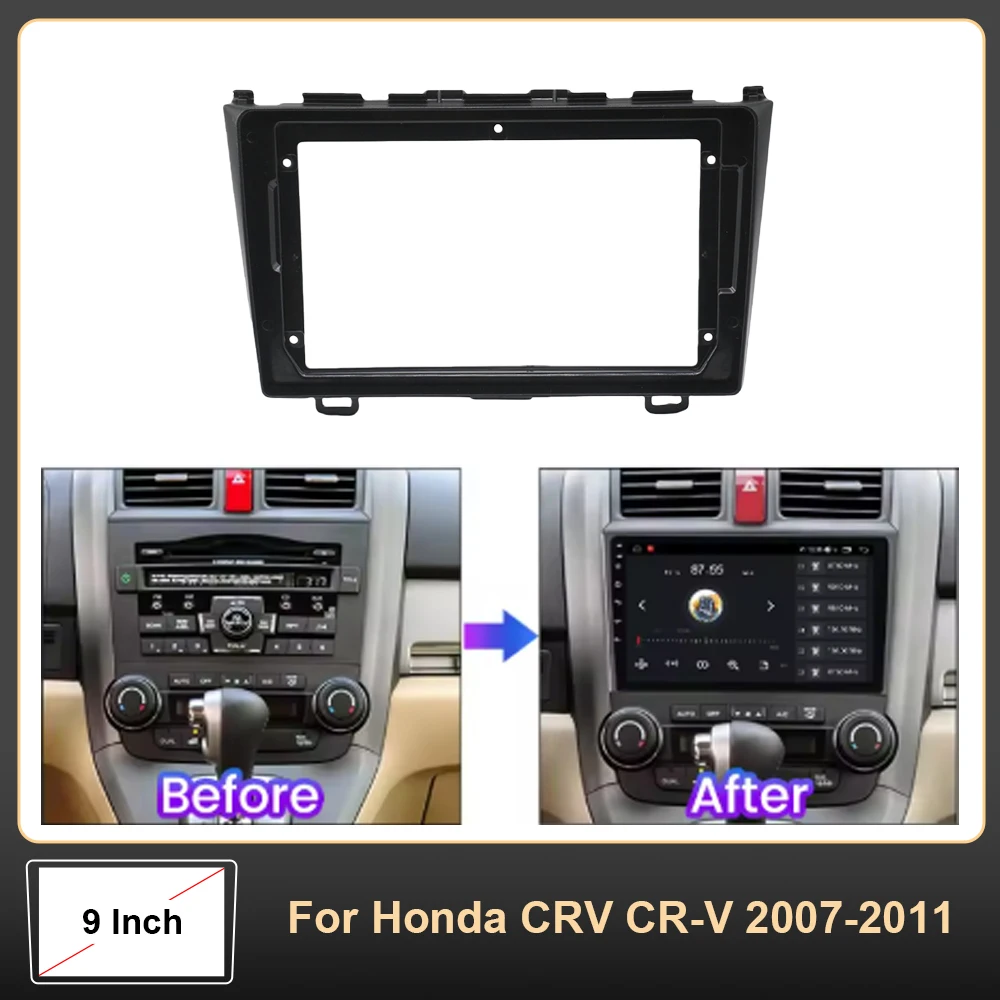 

9-дюймовый автомобильный адаптер рамки Canbus Box декодер для Honda CRV CR-V 2007-2011, Android-радио, комплект панели для крепления приборной панели