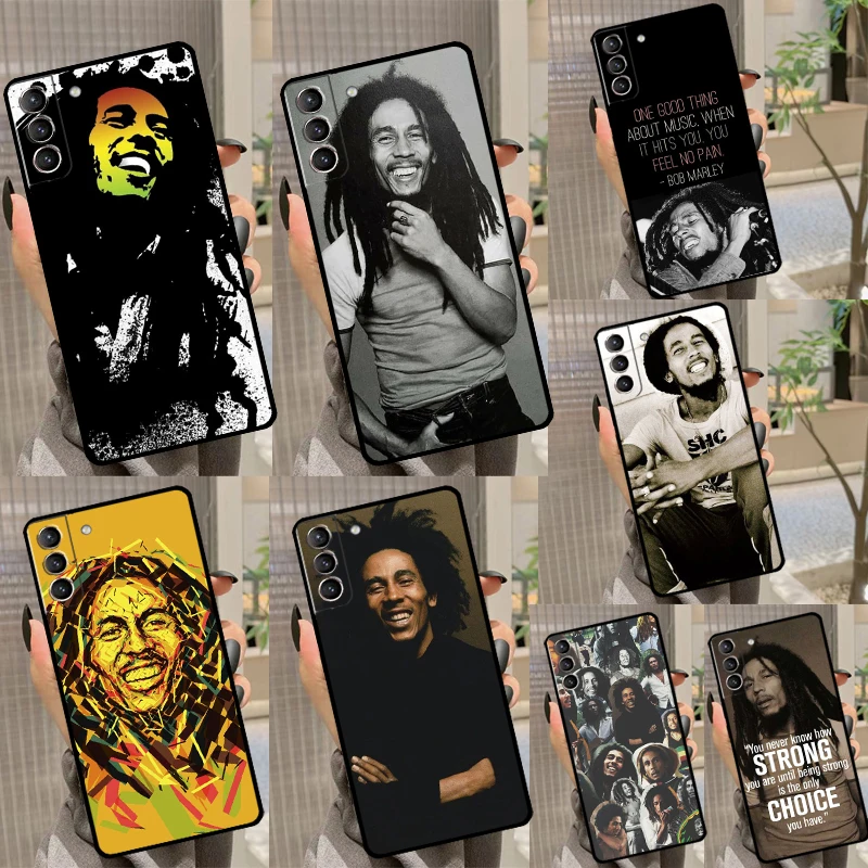 Bob Marley Quotes Rasta Reggae Soft Case For Samsung Galaxy S20 FE S21 S22 S23 Ultra Note 20 S8 S9 S10 Note 10 Plus Coque