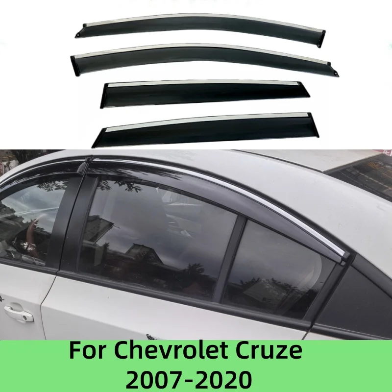 

For Chevy Cruze Sedan 2009-2014 / 2015-2016 / 2017-2020 Car Window Visor Rain Deflector Sun Guard Weathershield Awnings Shelter
