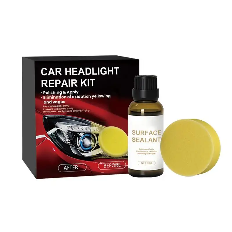 

Car Headlight Repair Fluid Auto Headlight Polishing Agent Scratch Remover Headlight Polish Liquid Repairing Cleaning Paste kit