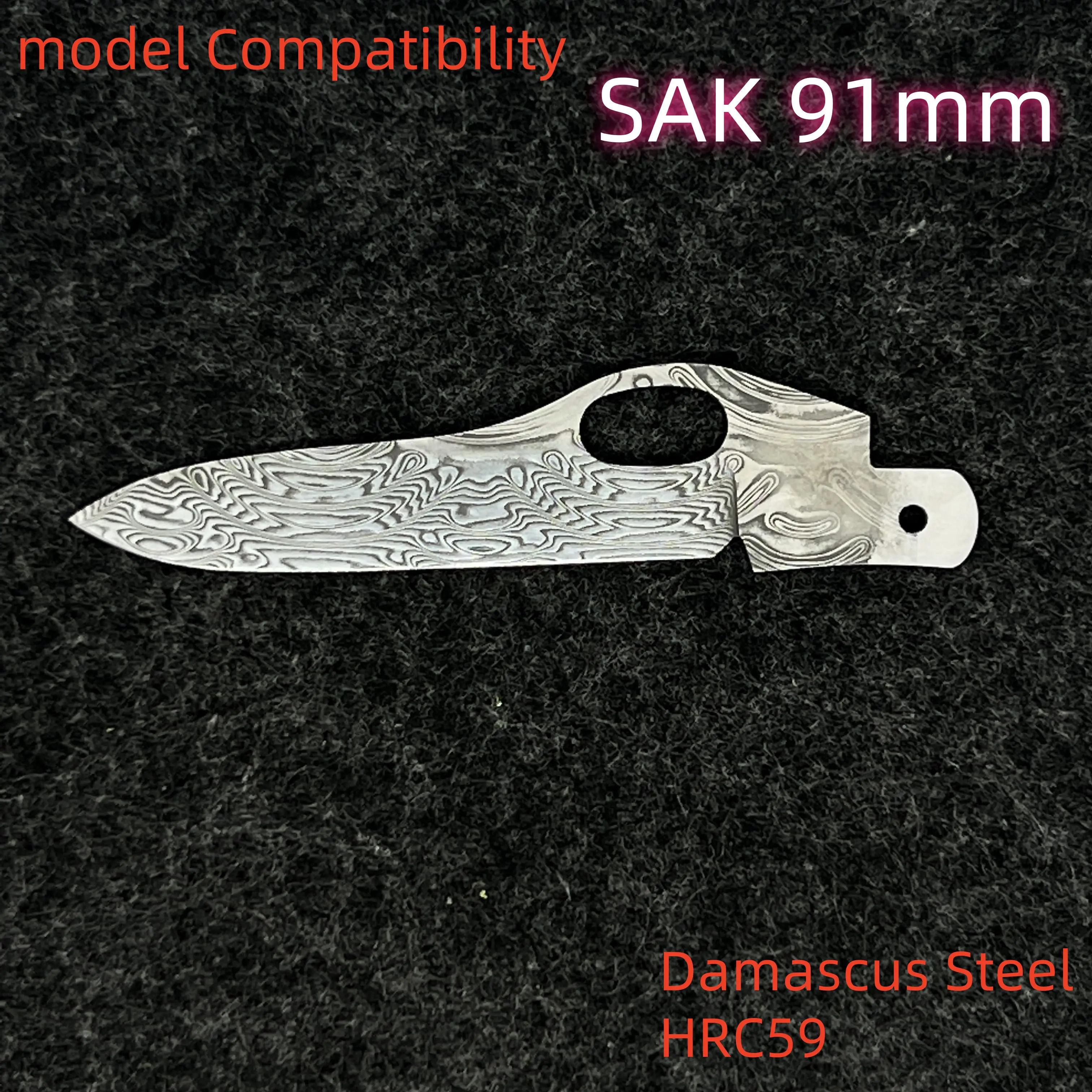 

Handmade VG10 Steel with quick-opening hole Replacement Main Blade For 91mm Victorinox Swiss Army Knife SAK DIY MOD Accessories