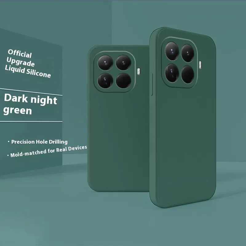 حافظة سيليكون سائلة ناعمة رسمية لهاتف Xiaomi 17 Pro Max 15 14 T Pro صديقة للبشرة من مادة البولي يوريثان المقاومة للصدمات Funda