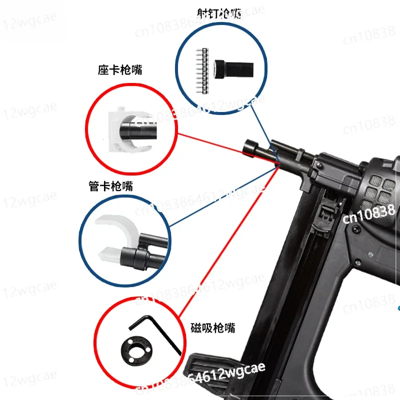 Gas nail gun grabs automatic woodworker's door and window slot gas gun.