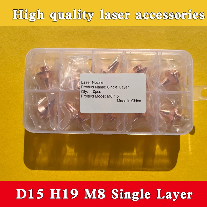 10 Stück Industrie-Werkzeuge D15 H19 M8 3D-Schneid-Laser-Maschinen-Düse M8 Kupfer-Laserschneiddüsen für Laserschneidmaschinen – Detail 3
