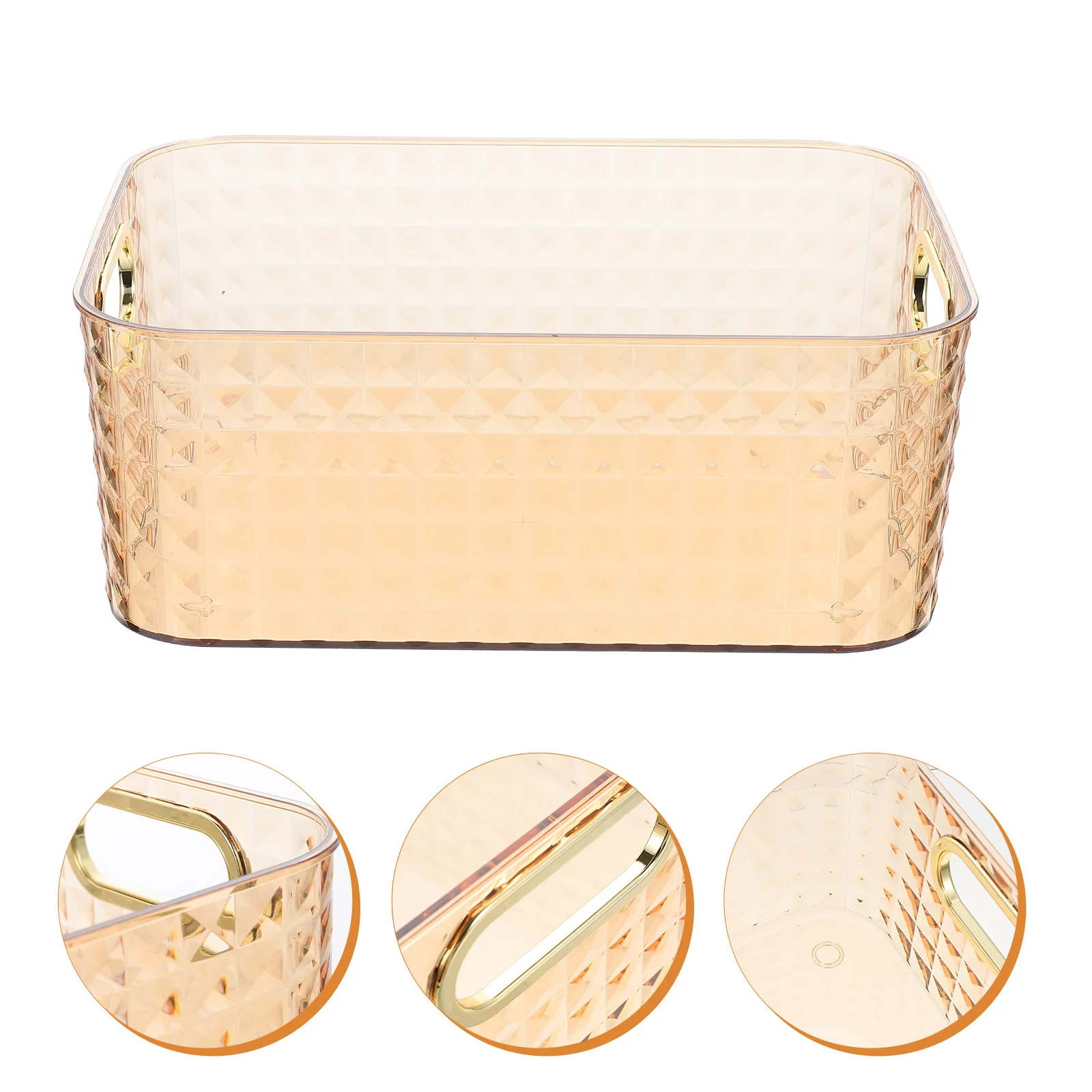 

1pcs Multifunctional Storage Box Cosmetics Organizer Snack Sundries Basket Home Office Kitchen Use Desktop Organizing