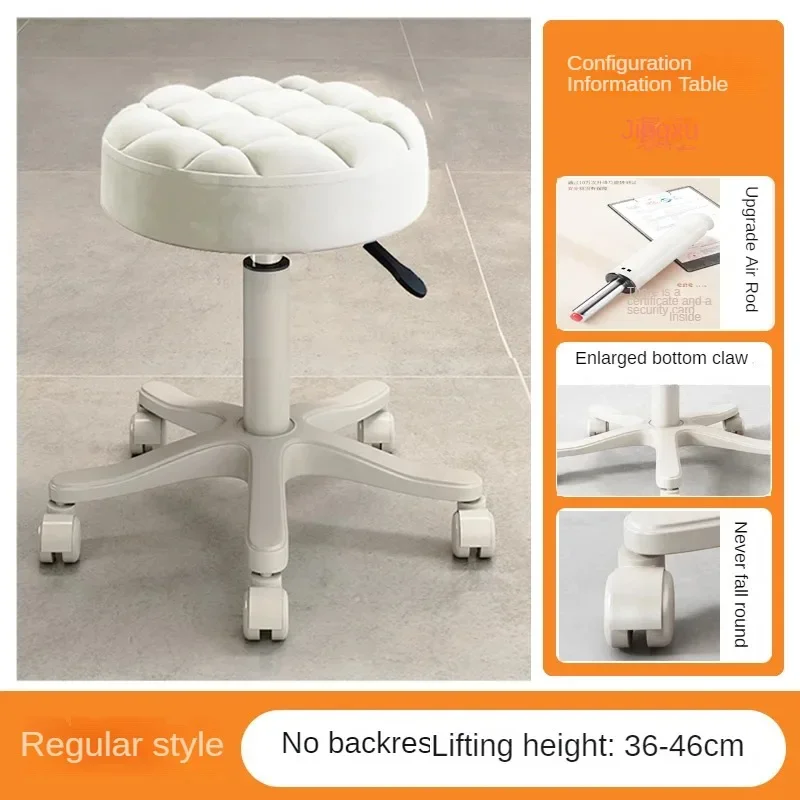 Heavy Duty Swivel Salon Stool Adjustable Lash Chair Multipurpose Drafting Bar Stool with Wheels Barber Shop and Housework